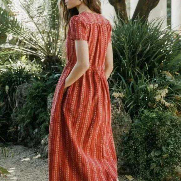 Christy Dawn “Dawn Dress” in Hibiscus Zinnia Stripe - Picture 3 of 10